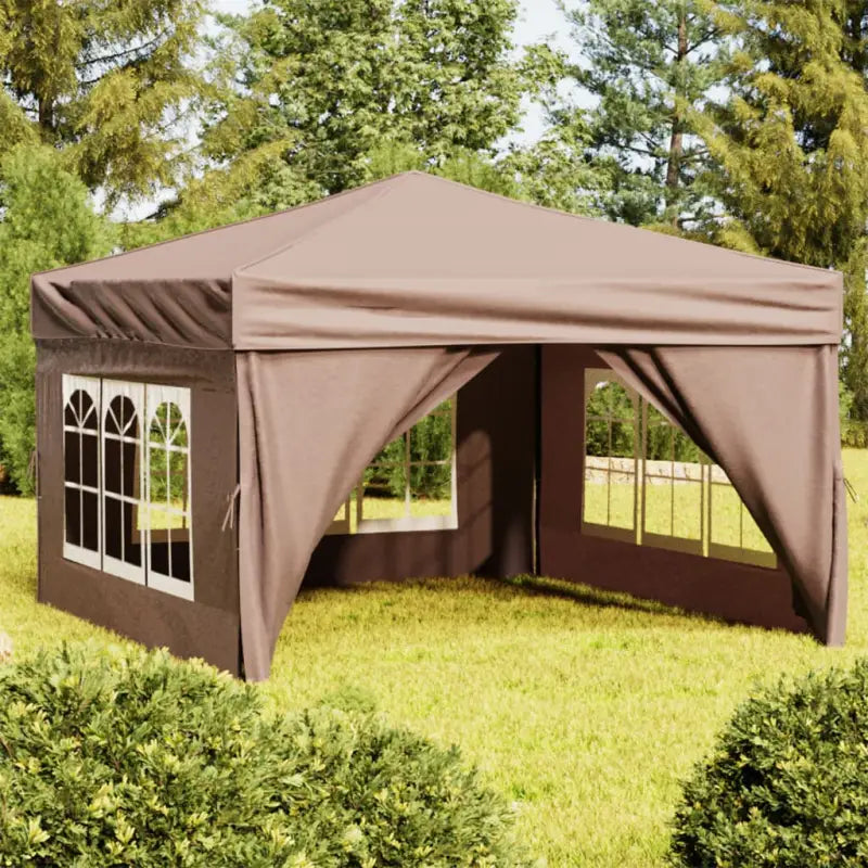Inklapbare partytent met 210D Oxford stof voor buitenevenementen - Taupe / 3 x 3 m / 1 - Partytenten & prieëlen