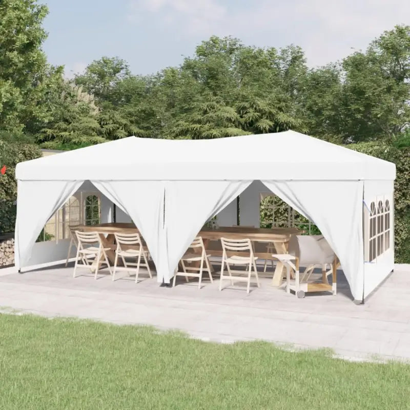 Inklapbare partytent met 210D Oxford stof voor buitenevenementen - Wit / 3 x 6 m / 1 - Partytenten & prieëlen