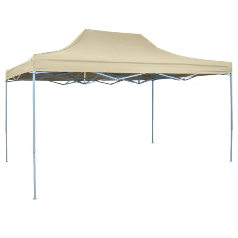 Inklapbare partytent met gepoedercoat staal voor buitenactiviteiten - Crème / 1 / Zonder zijwand - Partytenten &