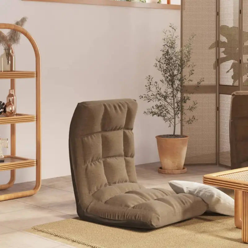 Inklapbare vloerstoel voor comfortabel ontspannen en spelen - Taupe / 1 - Vloerstoelen