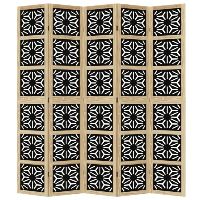 Kamerscherm van massief paulowniahout voor gebruik binnenshuis en eenvoudig schoon - Kamerschermen