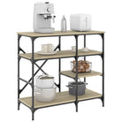 Keukenrek met bewerkt hout en verstelbare poten voor extra opbergruimte - Sonoma eiken / 1 - Houders & rekken