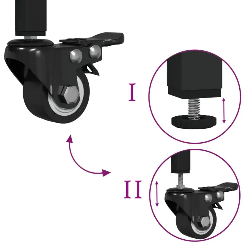 Keukentrolley van bewerkt hout met vintage uitstraling en veel opbergruimte - Keukentrolleys