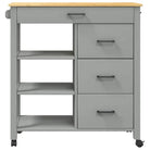 Keukentrolley van massief grenenhout met vintage uitstraling - Keukentrolleys