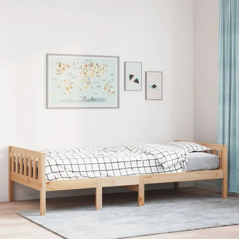 Kinderbed met massief grenenhout voor een duurzame nachtrust - Naturel / 90 x 200 cm - Bedden & bedframes