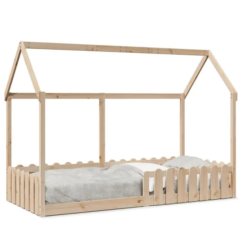 Kinderbed met open dakstructuur van massief grenenhout - Bedden & bedframes