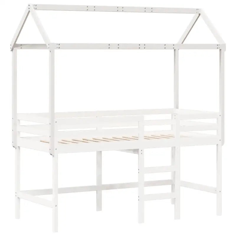 Kinderbedhuisje met open zijdeur van massief grenenhout - Accessoires voor bedden