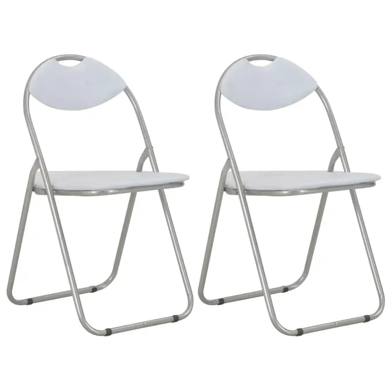 Klapstoelen set voor eetkamer montage vereist levering bevat - Wit / 2 - Eetkamerstoelen