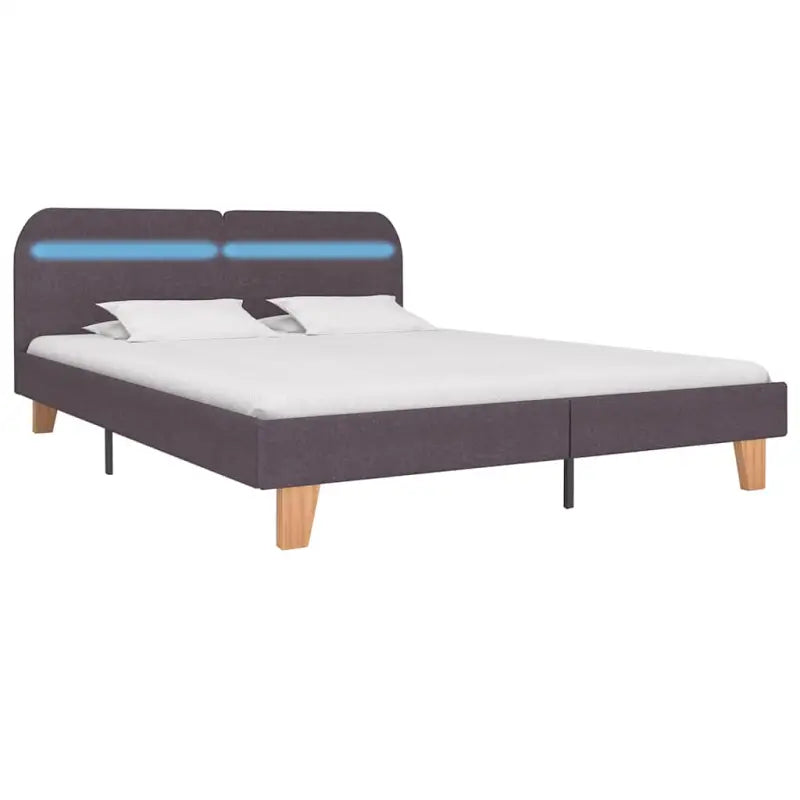 Klassiek bedframe met houten poten en kleurrijke LED-verlichting - Bedden & bedframes