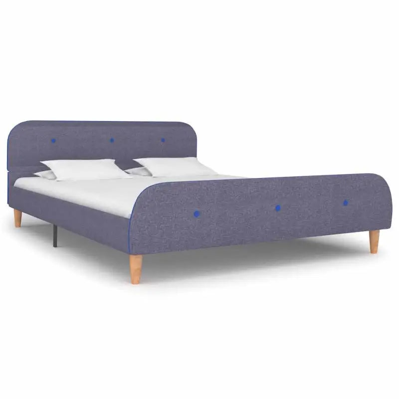 Klassiek bedframe met houten poten voor elegante slaapkamerstijl - Lichtgrijs / 135 x 190 cm - Bedden & bedframes