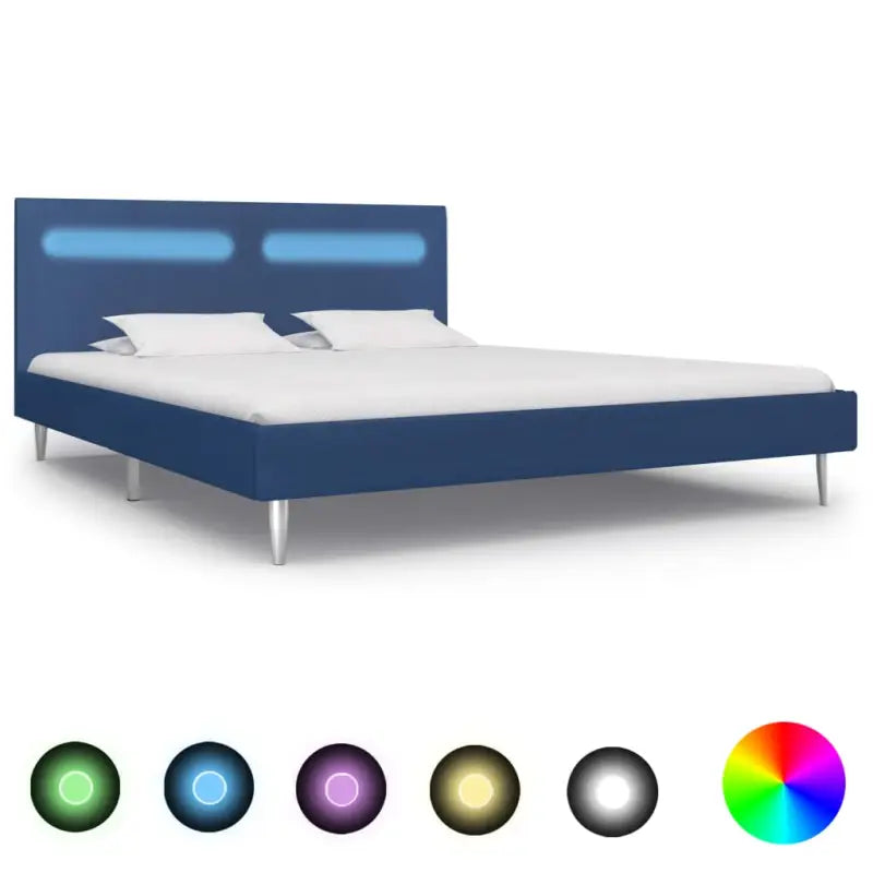 Klassiek bedframe met kleurrijke LED-verlichting voor een elegante slaapkamer - Bedden & bedframes