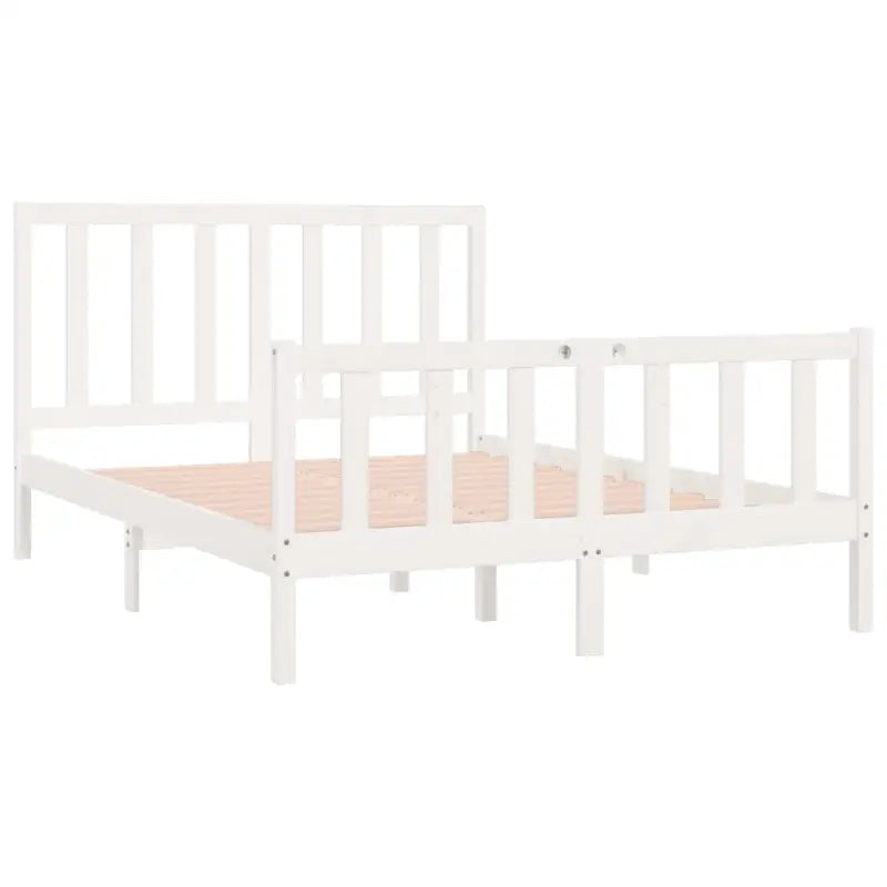 Klassiek bedframe met massief grenenhout en multiplex lattenbodem - Bedden & bedframes