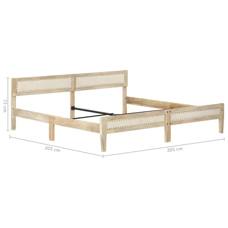 Klassiek bedframe van massief mangohout voor een warme slaapkamer uitstraling - 200 x 200 cm - Bedden & bedframes