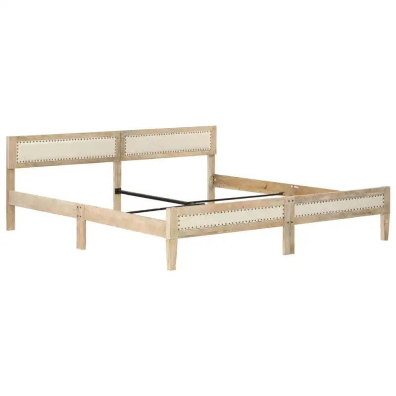 Klassiek bedframe van massief mangohout voor een warme slaapkamer uitstraling - 200 x 200 cm - Bedden & bedframes