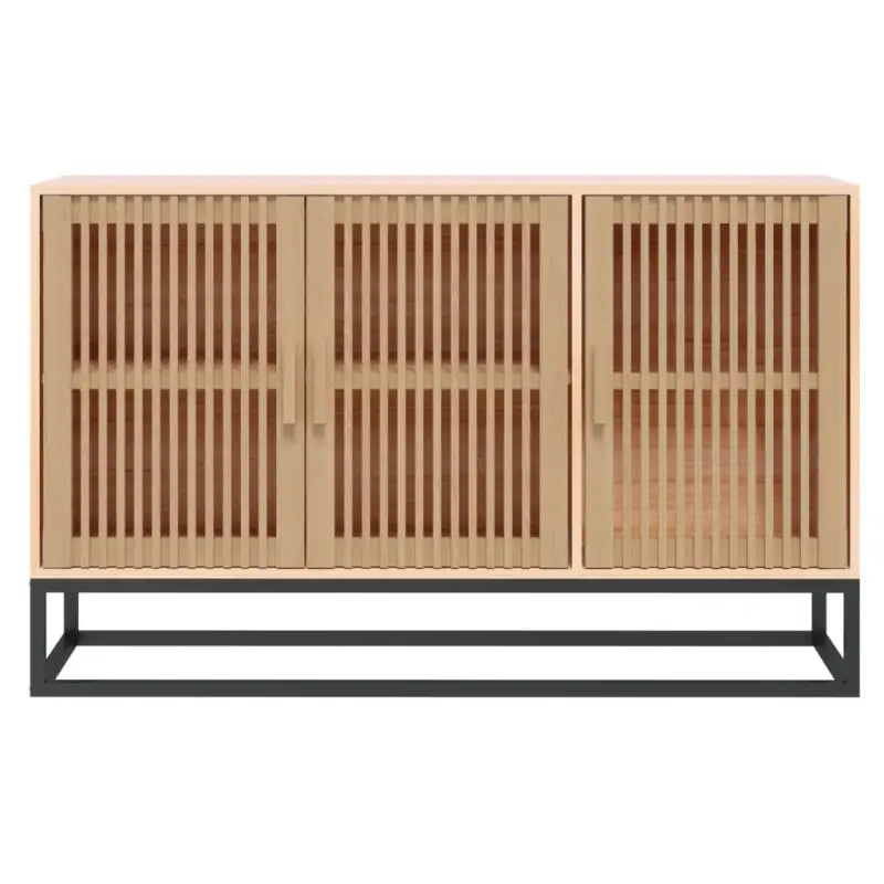 Klassiek dressoir met bewerkt hout en ijzeren poot voor tijdloze stijl - Dressoirs & buffetkasten