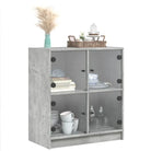 Klassiek dressoir met glazen deuren en duurzame bewerkte houtlook - Dressoirs & buffetkasten