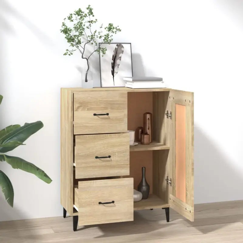 Klassiek dressoir van bewerkt hout met elegante uitstraling - Dressoirs & buffetkasten