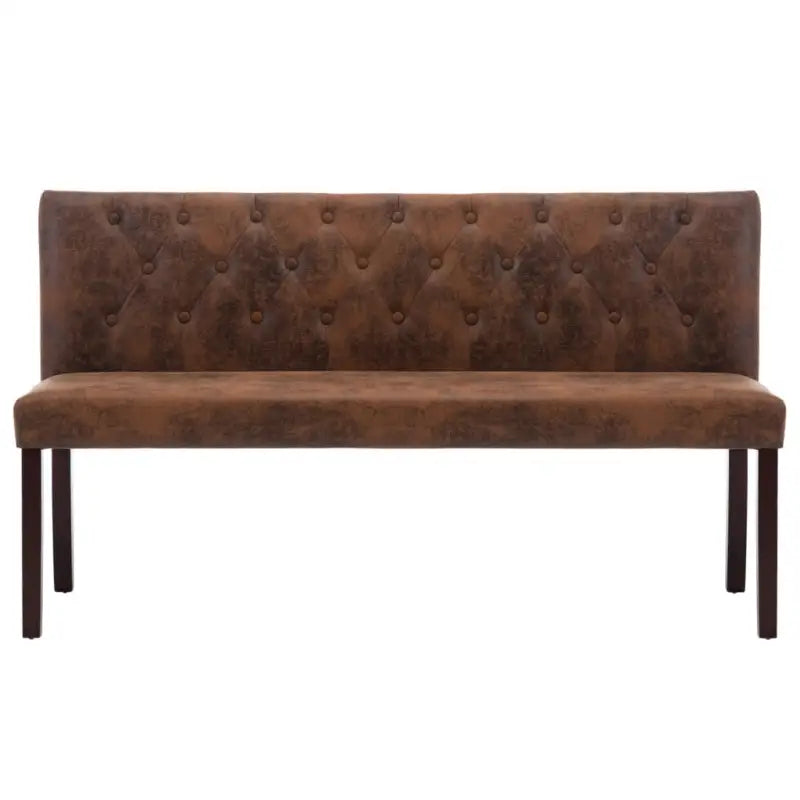 Klassiek Halbankje met Knopenpatroon en Kunstsuède Bekleding - Opberg- & halbankjes