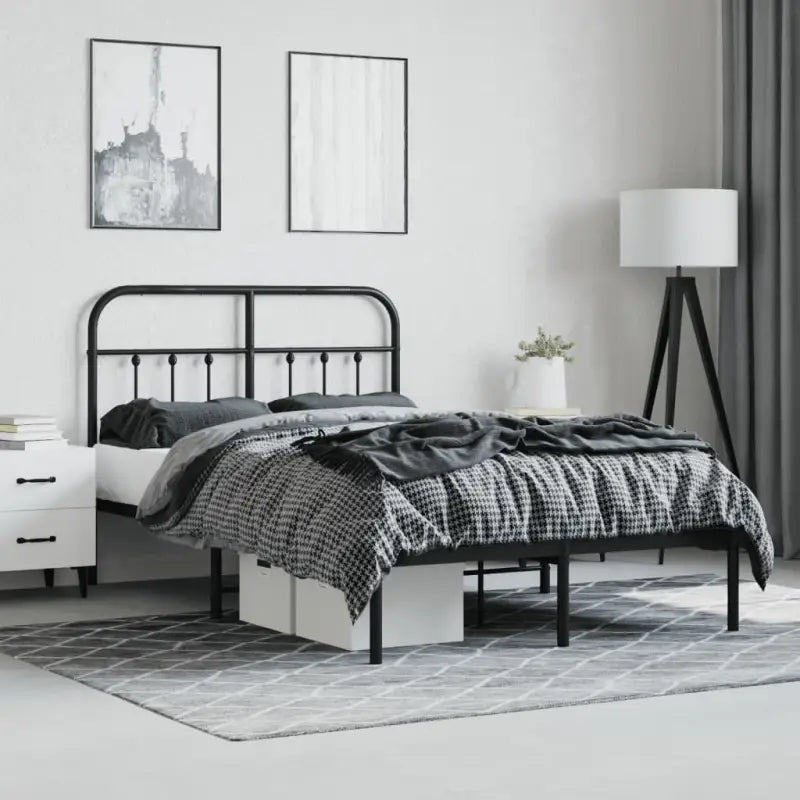 Klassiek metalen bedframe met extra opbergruimte en metalen latten - Bedden & bedframes