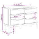 Klassieke commodes met massief grenenhout en houten poten - Commodes & ladekasten