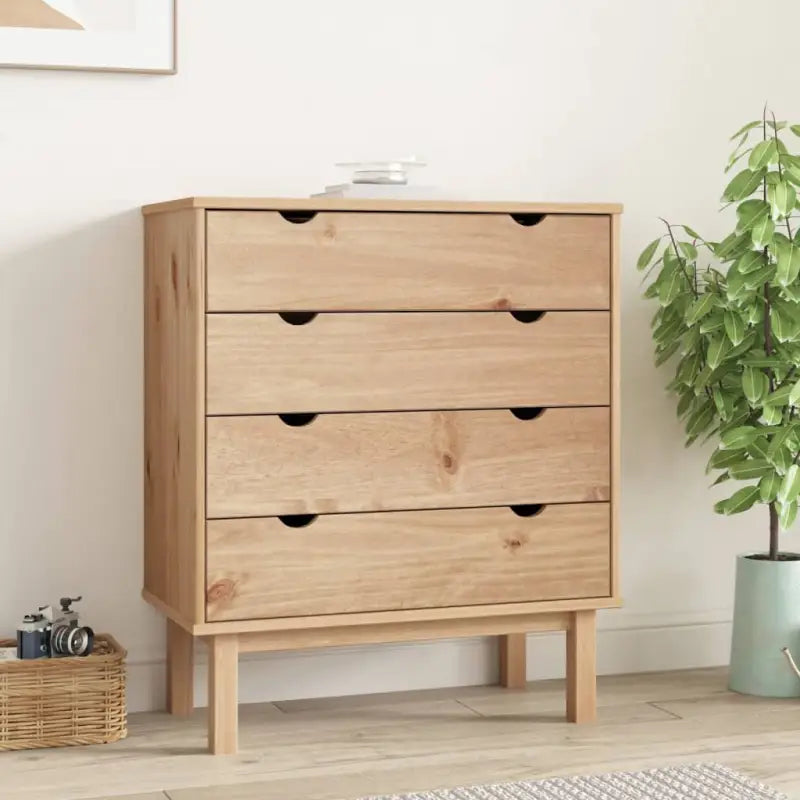 Klassieke houten commode met massief grenenhout voor Scandinavisch interieur - Commodes & ladekasten