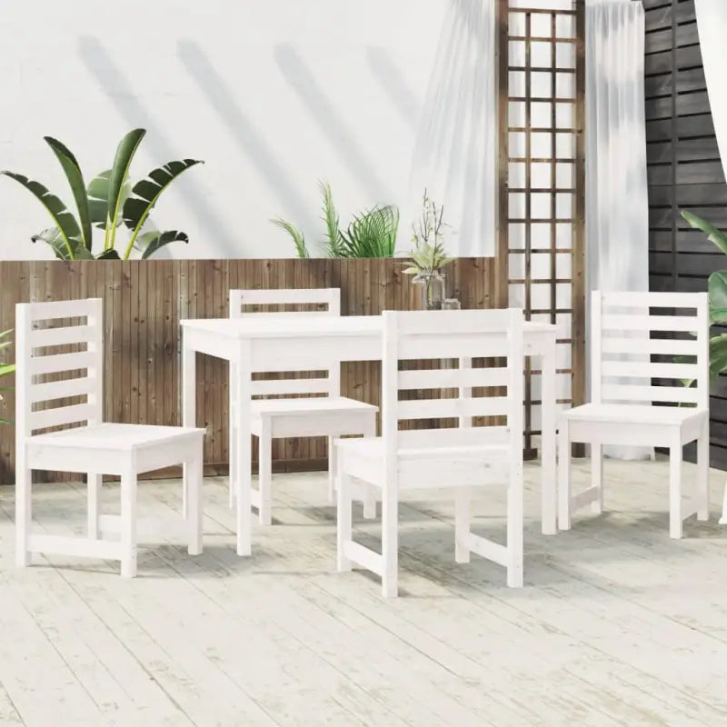 Klassieke houten tuinset met massief grenenhout en stevig tafelblad - Tuinsets