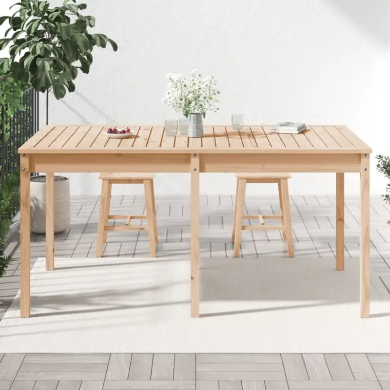 Klassieke houten tuintafel van massief grenenhout voor buiten - Tuintafels
