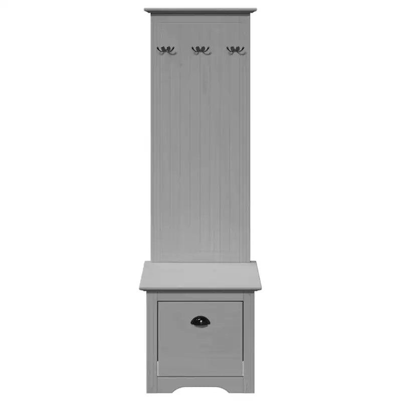 Klassieke Opberg- en Halbankje van Massief Grenenhout met Metalen Handvat - Opberg- & halbankjes