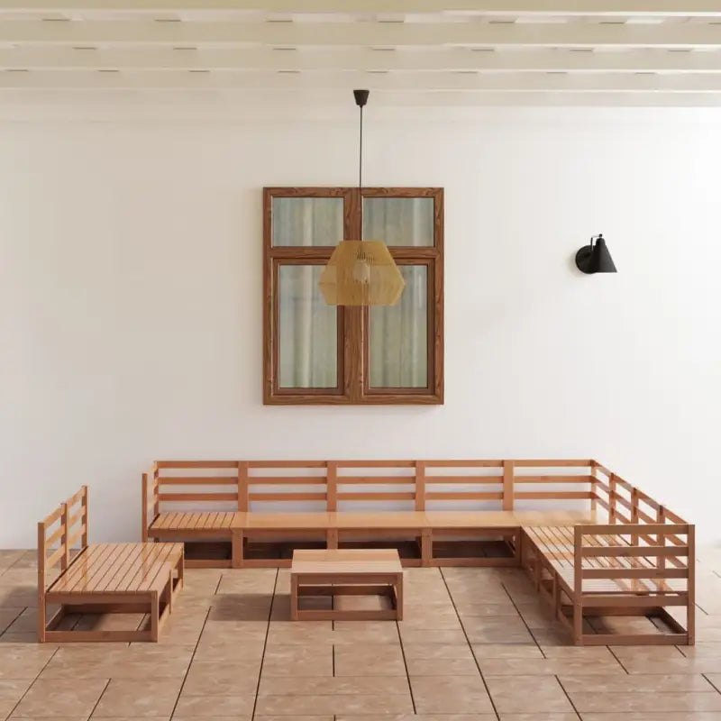 Klassieke Tuinset van Massief Grenenhout voor Relaxen en Ontspanning - Honingbruin / Nee - Tuinsets