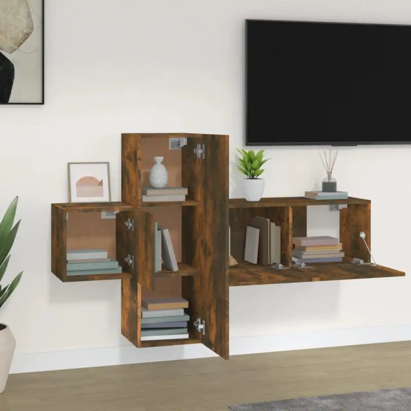 Klassieke tv-meubels van bewerkt hout voor een stijlvolle kamer centerpiece - Tv-meubels