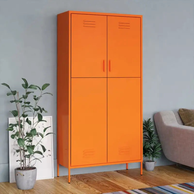 Kledingkast met verstelbare schappen voor een overzichtelijk interieur - Oranje / 1 - Kledingkasten