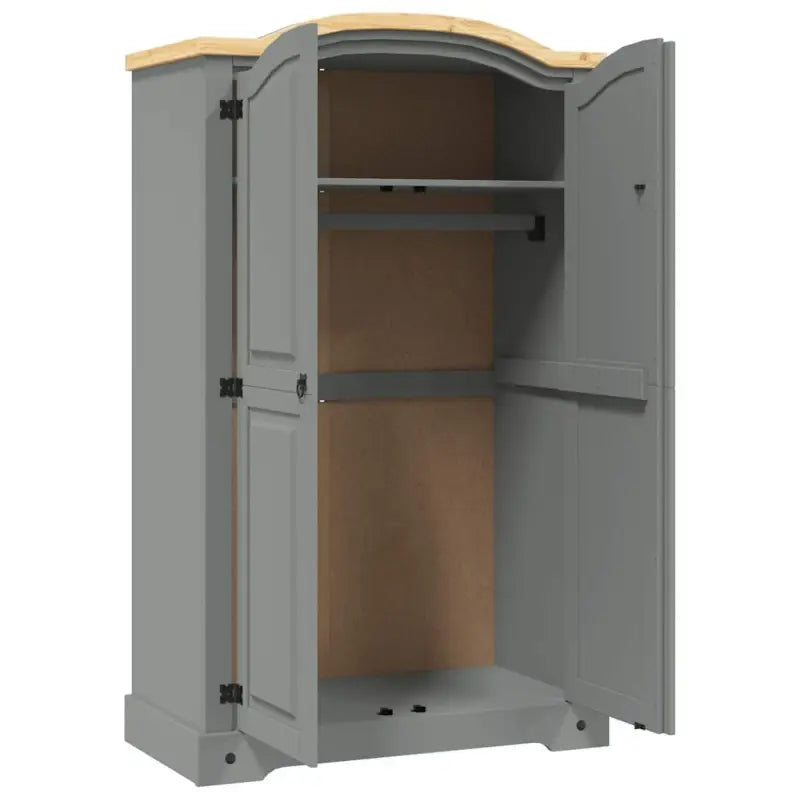 Kledingkast van massief grenenhout in Mexicaanse Corona-stijl - Kledingkasten