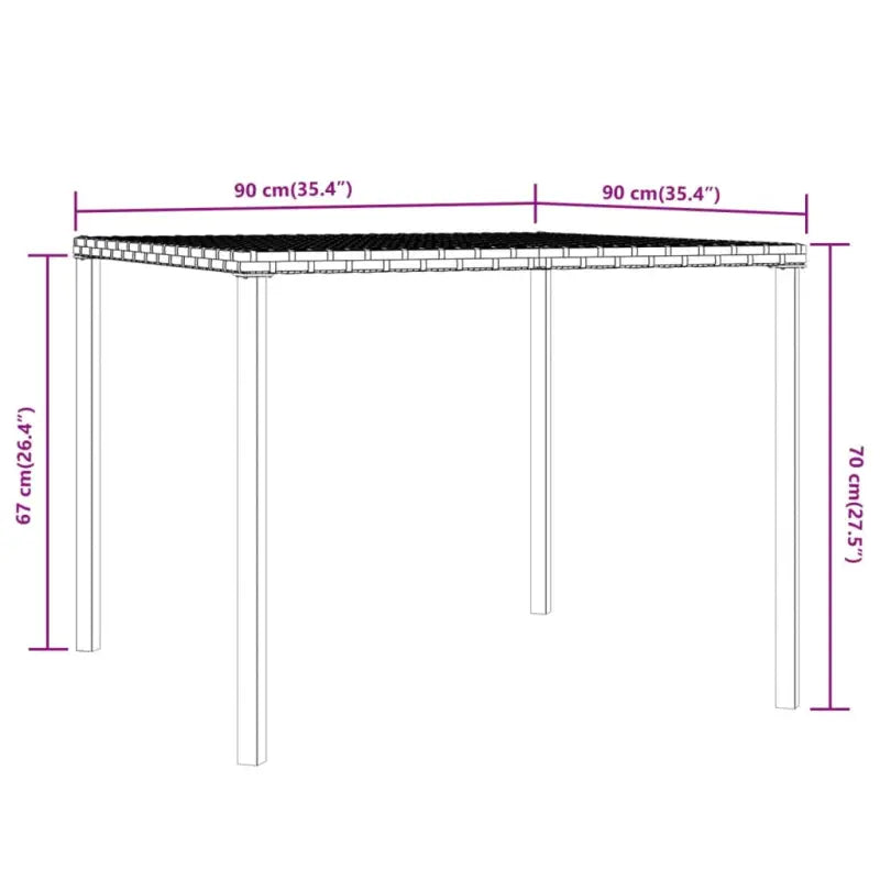 L-vormige bank tuinset met poly rattan en gepoedercoat staal - Tuinsets