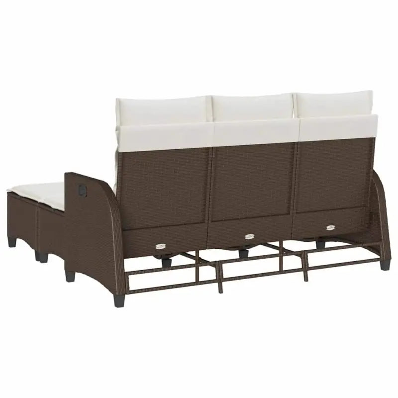 L-vormige tuinbankset met poly rattan en wasbare hoes voor tuin of terras - Tuinsets