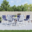 Lage rug stoelkussens van oxford stof voor een frisse buitenruimte - Marineblauw / 6 / with 2 elastic straps