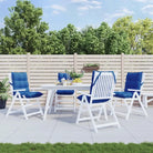 Lage rug stoelkussens van oxford stof voor een frisse buitenruimte - koningsblauw / 4 / with 2 elastic straps