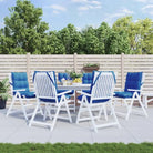 Lage rug stoelkussens van oxford stof voor een frisse buitenruimte - koningsblauw / 6 / with 2 elastic straps