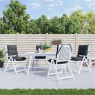 Lage rug stoelkussens van oxford stof voor een frisse buitenruimte - Antraciet / 4 / with 2 elastic straps