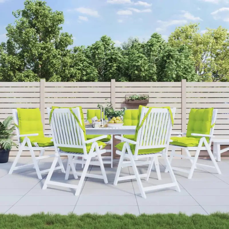 Lage rug stoelkussens van oxford stof voor een frisse buitenruimte - Heldergroen / 6 / with 2 elastic straps