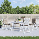 Lage rug stoelkussens van oxford stof voor een frisse buitenruimte - Taupe / 4 / with 2 elastic straps - Stoelkussens