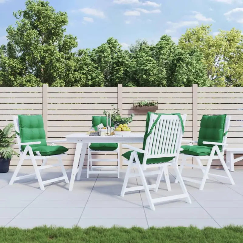 Lage rug stoelkussens van oxford stof voor een frisse buitenruimte - Groen / 4 / with 2 elastic straps - Stoelkussens