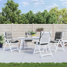 Lage rug stoelkussens van oxford stof voor een frisse buitenruimte - Grijs / 4 / with 2 elastic straps - Stoelkussens