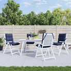 Lage rug stoelkussens van oxford stof voor een frisse buitenruimte - Marineblauw / 4 / with 2 elastic straps