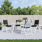 Lage rug stoelkussens van oxford stof voor een frisse buitenruimte - Zwart ruitpatroon / 4 / with 2 elastic straps