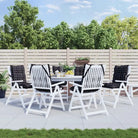 Lage rug stoelkussens van oxford stof voor een frisse buitenruimte - Zwart ruitpatroon / 6 / with 2 elastic straps