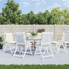 Lage rug stoelkussens van oxford stof voor een frisse buitenruimte - Crème / 6 / with 2 elastic straps - Stoelkussens