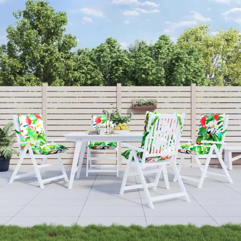 Lage rug stoelkussens van oxford stof voor een frisse buitenruimte - Multikleur / 4 / with 2 elastic straps