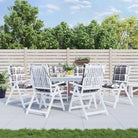 Lage rug stoelkussens van oxford stof voor een frisse buitenruimte - Grijs ruitpatroon / 6 / with 2 elastic straps