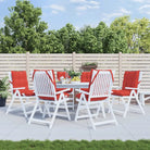 Lage rug stoelkussens van oxford stof voor een frisse buitenruimte - Rood / 6 / with 2 elastic straps - Stoelkussens