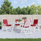 Lage rug stoelkussens van oxford stof voor een frisse buitenruimte - Wijnrood / 4 / with 2 elastic straps - Stoelkussens